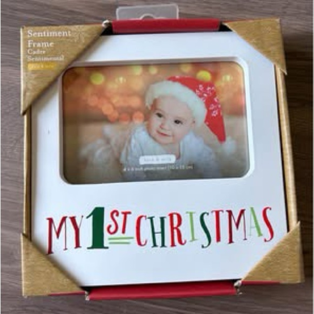 My 1st Christmas Sentiment Frame